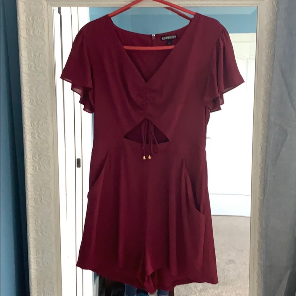 Burgundy Romper